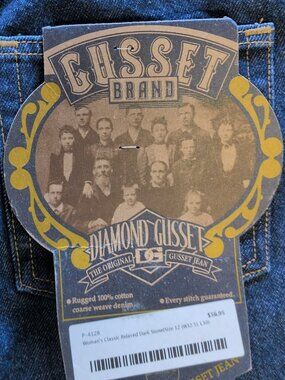 Diamond Gusset Jeans Woman's Misses 12 Relaxed Fit Dark Stone NWT